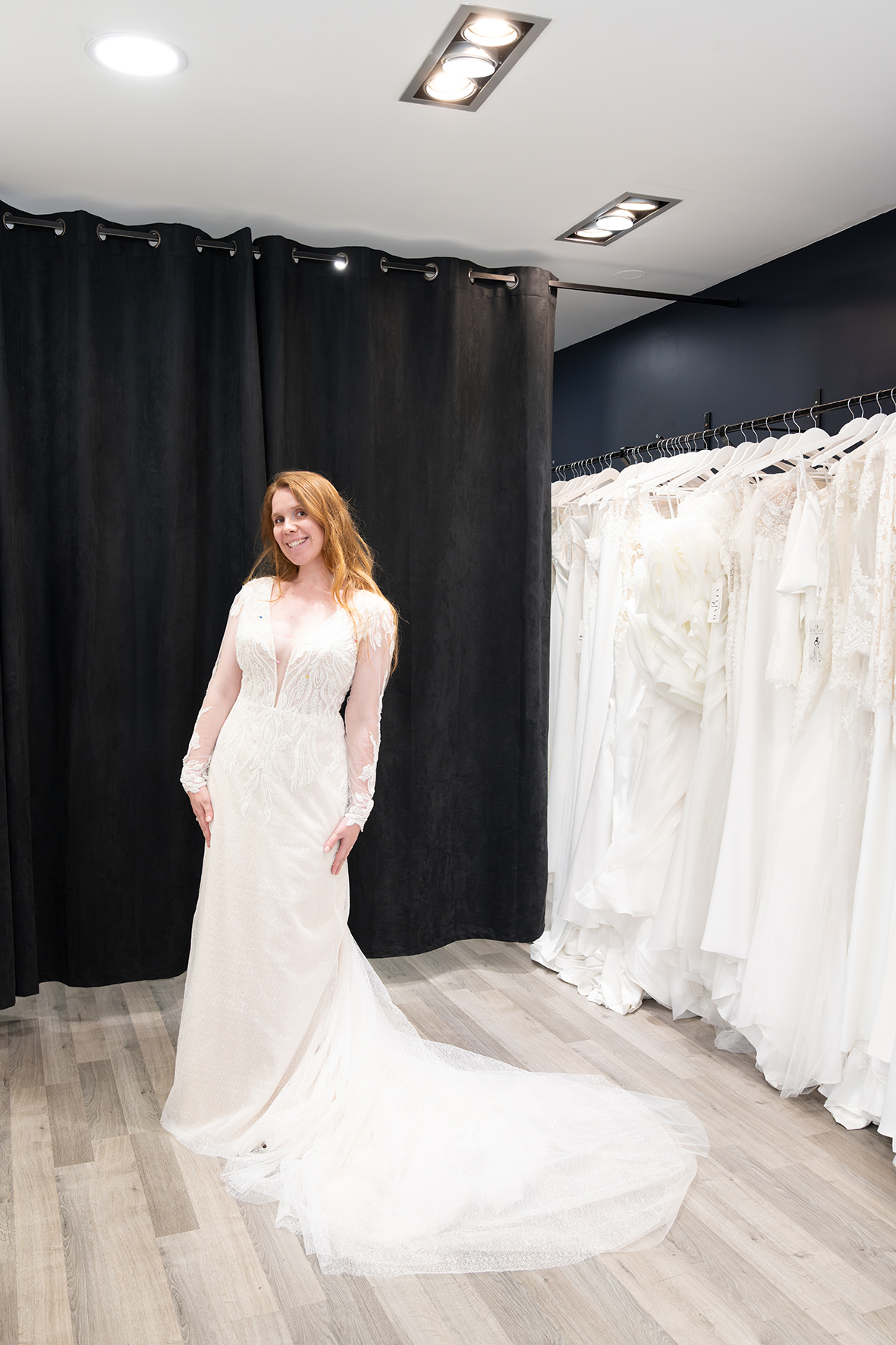 Albane et sa robe de mariée