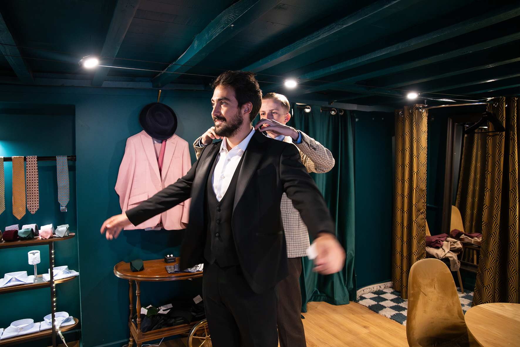 Création du smoking du marié